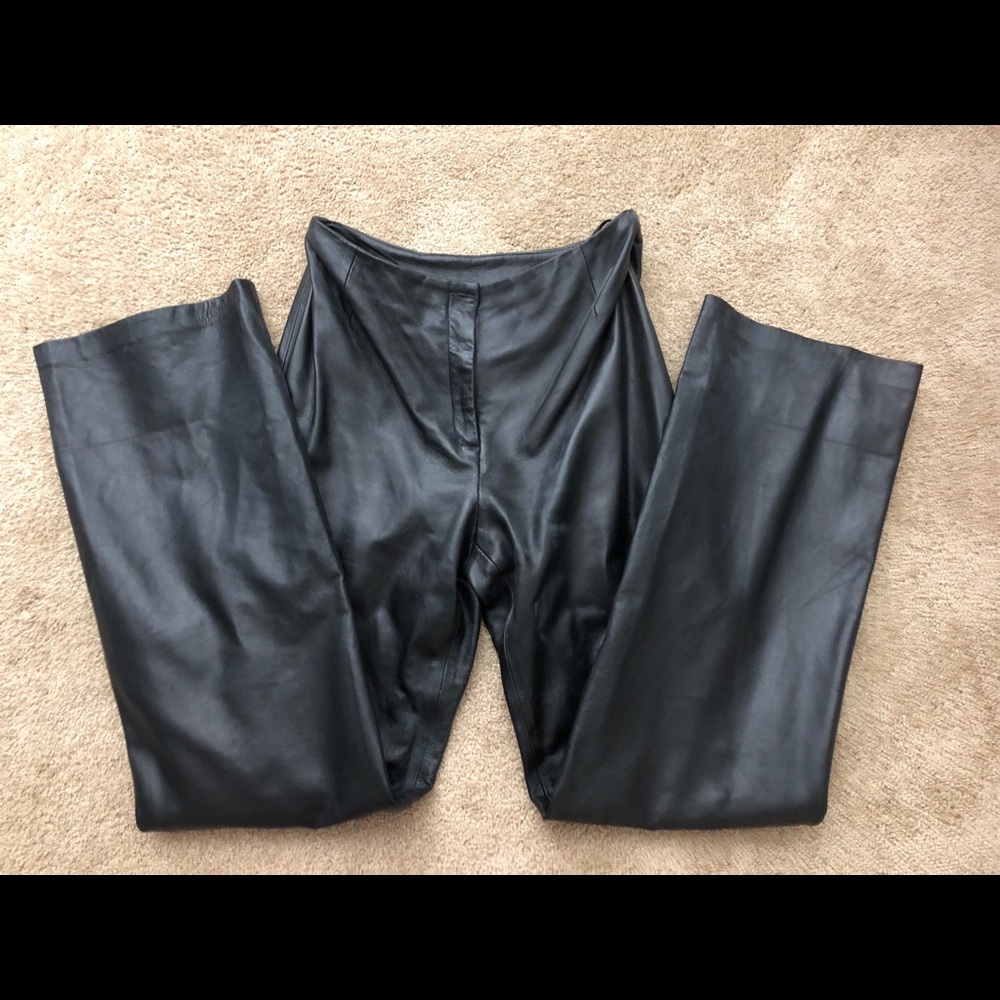 Black leather pants